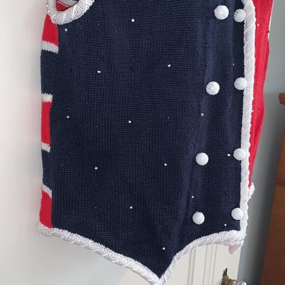 Vtg Belle Pointe beaded sweater vest - Picture 6 of 10